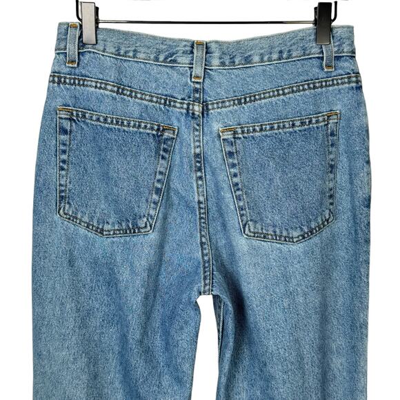 Vintage G.H. Bass | 90s Y2K Retro High Rise 100% Cotton Straight Leg Mom Jeans - Picture 3 of 7
